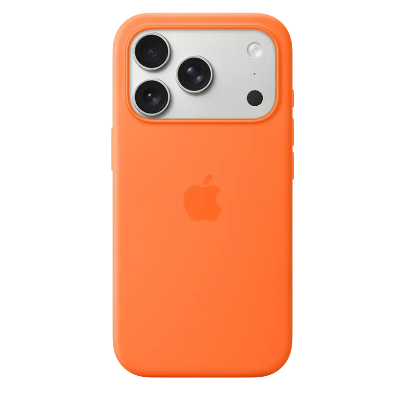 iPhone 17 Pro Silicone Case with MagSafe- Orange, ModelA3559