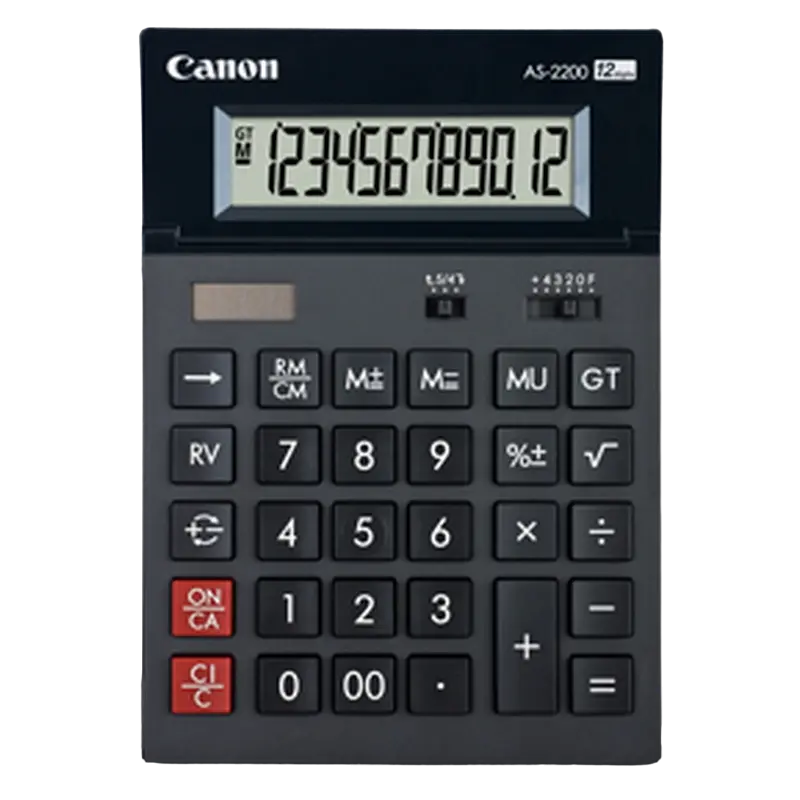 Canon AS-2200, 12 digit