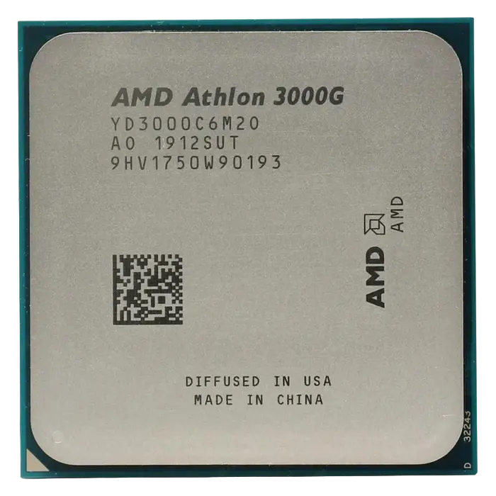APU AMD Athlon 3000G (3.5GHz, 2C/4T, L2 1MB, L3 4MB, 14nm, Vega 3 Graphics, 35W), Socket AM4, Tray