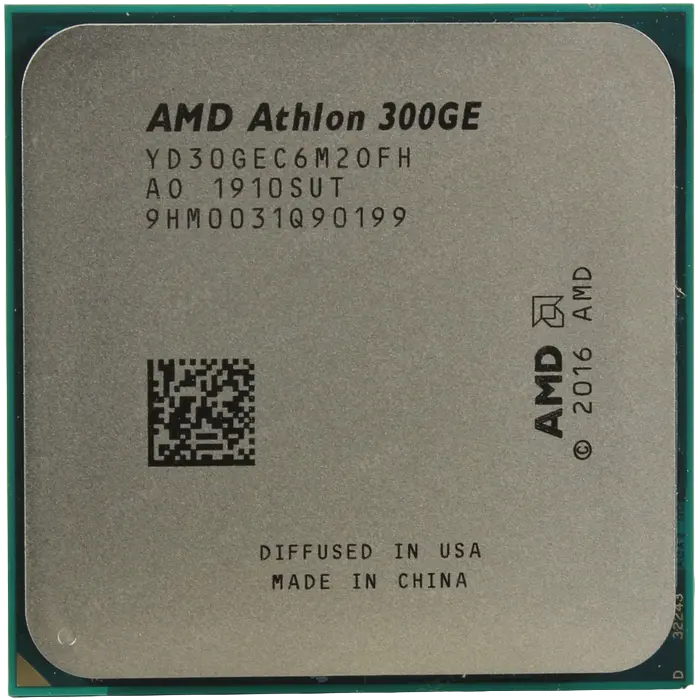 APU AMD Athlon 300GE (3.4GHz, 2C/4T, L2 1MB, L3 4MB, 14nm, Vega 3 Graphics, 35W), Socket AM4, Tray