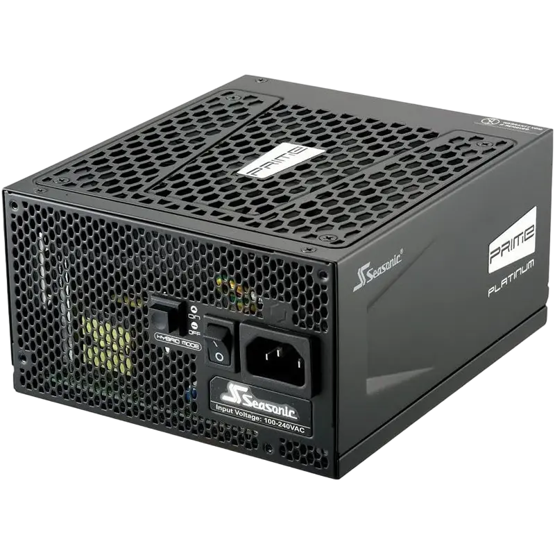 Power Supply ATX 1000W Seasonic Prime PX-1000 80+ Platinum, 135mm, Full Modular, Fanless until 40%