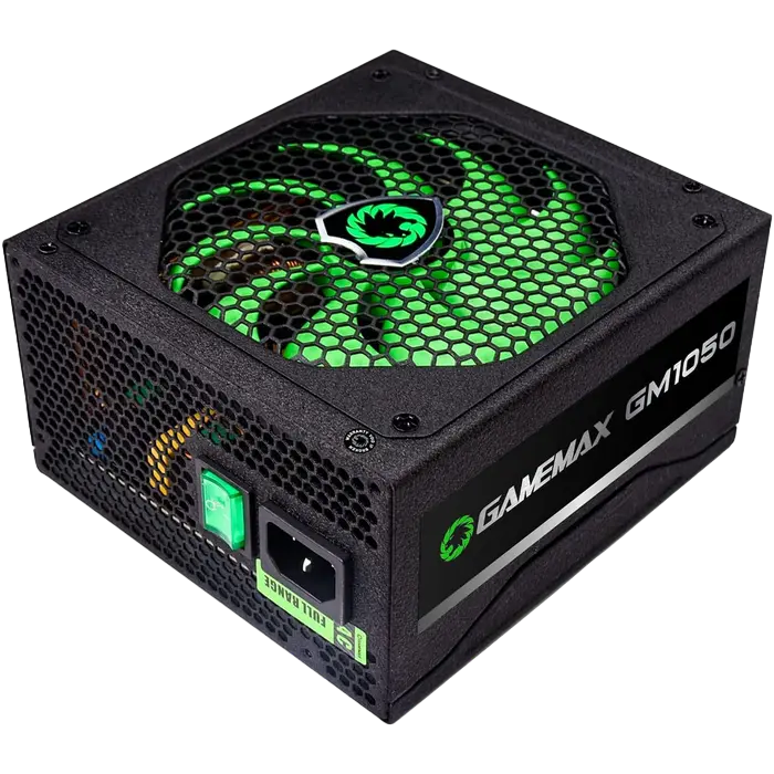 Power Supply ATX 1050W GAMEMAX GM-1050, 80+ Silver, 140mm, Active PFC+Double tube forward, DC/DC, Fu