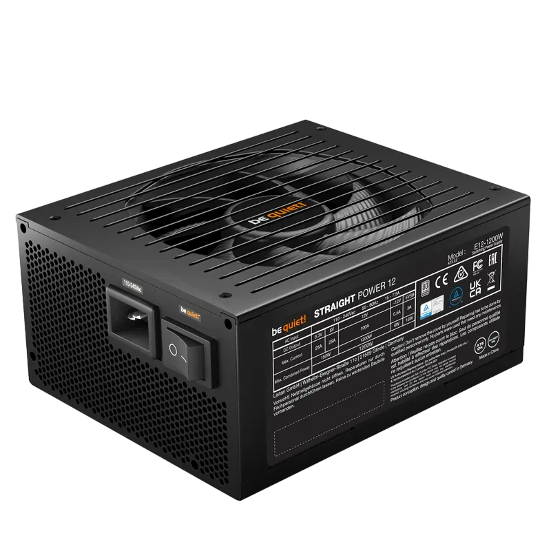 Power Supply ATX 1200W be quiet! STRAIGHT POWER 12, 80+ Platinum, 135mm, Active PFC, Full Bridge SR