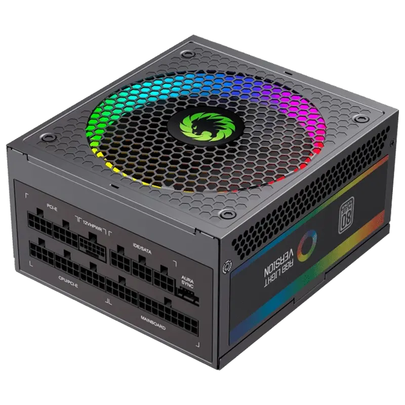 Power Supply ATX 1300W GAMEMAX RGB-1300, 80+ Platinum, Active PFC, 140mm ARGB, LLC+DC/DC, ATX 3.1, P