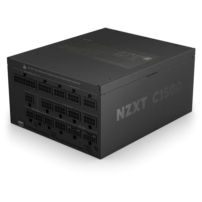 Power Supply ATX 1500W NZXT C1500, 80+ Platinum, 140mm, Active PFC, ATX 3.1, Dual PCIe 5.1, Digital