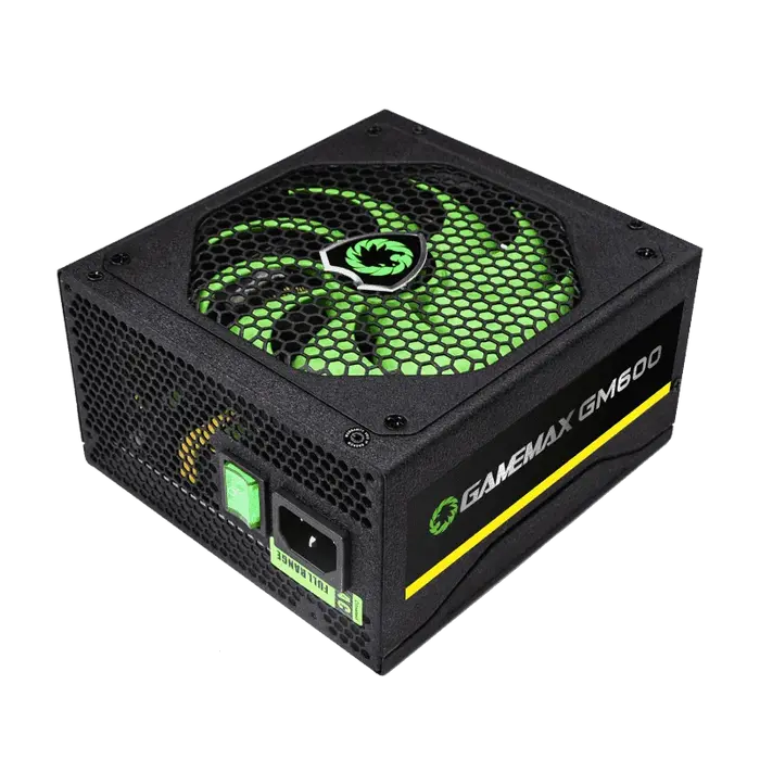Power Supply ATX 600W GAMEMAX GM-600, 80+ Bronze, 140mm, Active PFC+Double tube forward, DC/DC, Full