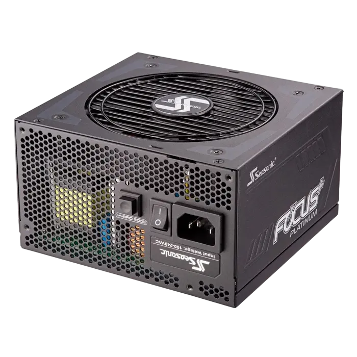 Power Supply ATX 650W Seasonic Focus Plus 650 80+ Platinum, 120mm, Fanless until 30 %, Flat black ca