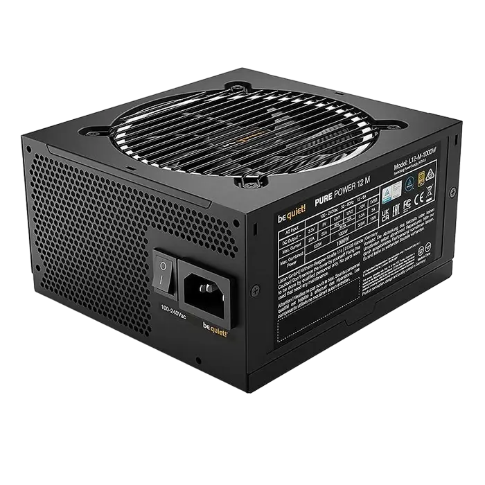be quiet! Power Supply ATX 650W be quiet! PURE POWER 12 M, 80+ Gold, 120mm, Active PFC, SR+LLC+DC/DC, ATX 3.0