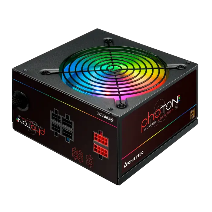 Power Supply ATX 750W Chieftec PHOTON CTG-750C-RGB, 85+, 120mm ARGB, Active PFC, Semi-modular, Black