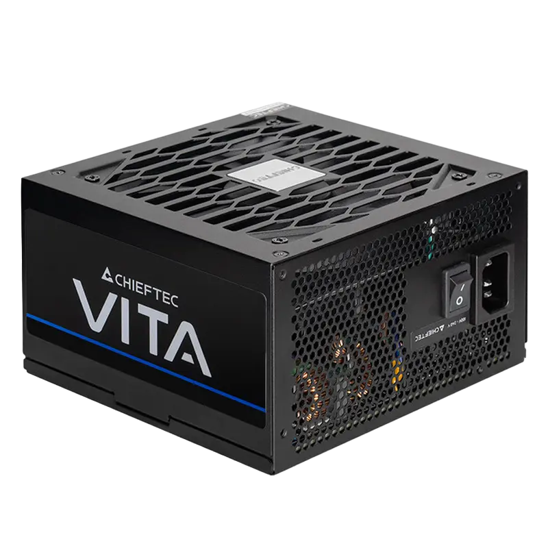 Power Supply ATX 750W Chieftec VITA BPX-750-S, 80+ Bronze, 120mm, Active PFC, DC/DC, Long black flat