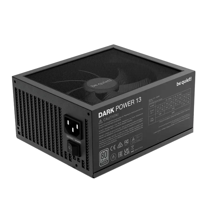 Power Supply ATX 850W be quiet! DARK POWER 13, 80+ Titanium, 135mm, Active PFC, Full Bridge SR LLC +