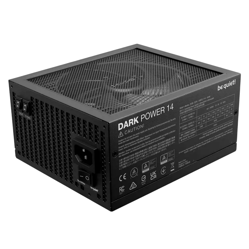 be quiet! Power Supply ATX 850W be quiet! DARK POWER 14, 80+ Titanium, 135mm, Active PFC, Full Bridge SR LLC +