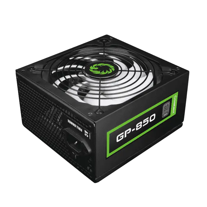 Power Supply ATX 850W GAMEMAX GP-850, 80+ Bronze, 140mm, Active PFC, DC/DC, Flat cable design, Black