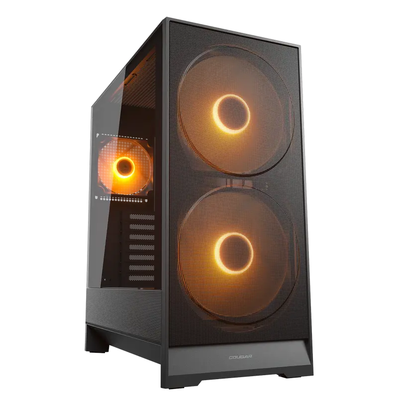 Case ATX Cougar Airface 180 w/o PSU 2x180front 1x120rear PWM ARGB fans Tempered Glass, LED controlle