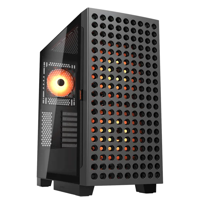 Case ATX Cougar Airface ECO RGB w/o PSU 2x180front PWM 1x120rear ARGB Tempered Glass, LED controller