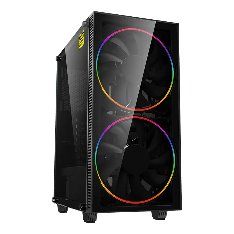 Case ATX GAMEMAX Black Hole, w/o PSU, 0.5mm, 2x200mm ARGB fans, ARGB+PWM Hub, Dual TG, DF, 1xUSB3.1