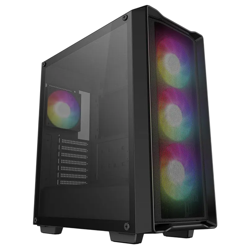 Case ATX Deepcool CC560 Mesh v2, w/o PSU, 4x120mm ARGB fans, 2xUSB3.0, Mesh Front, Tempered Glass, D