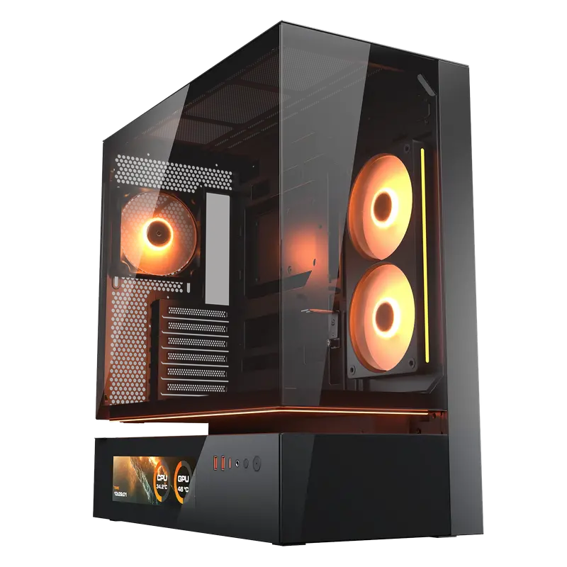 Case ATX Cougar CFV235 Vision w/o PSU, 2x120revers, 1x120mm, ARGB PWM, TG: Front&Side, 2xUSB3.0, 1xU