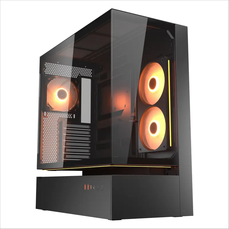 Case ATX Cougar CFV235 w/o PSU, 2x120mm, ARGB PWM, TG: Front&Side, 2xUSB3.0, 1xUSB-C, 1x2.5", 2x3.5