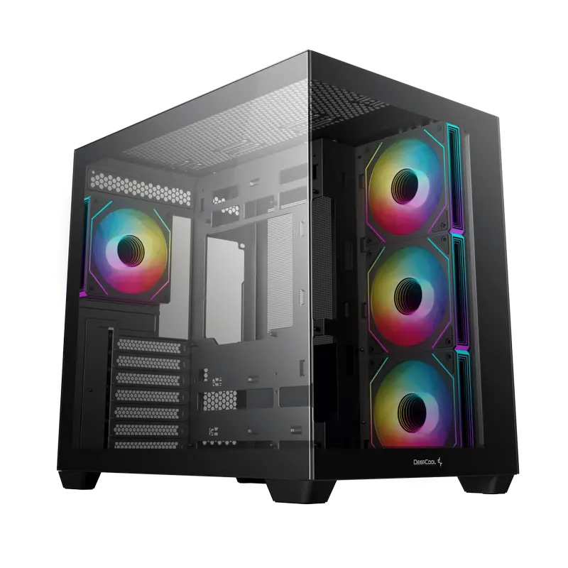 Case ATX Deepcool CG530 4F, w/o PSU, 4x120mm ARGB fans, 2xUSB3.0, USB-C, Front & Side Tempered Glass