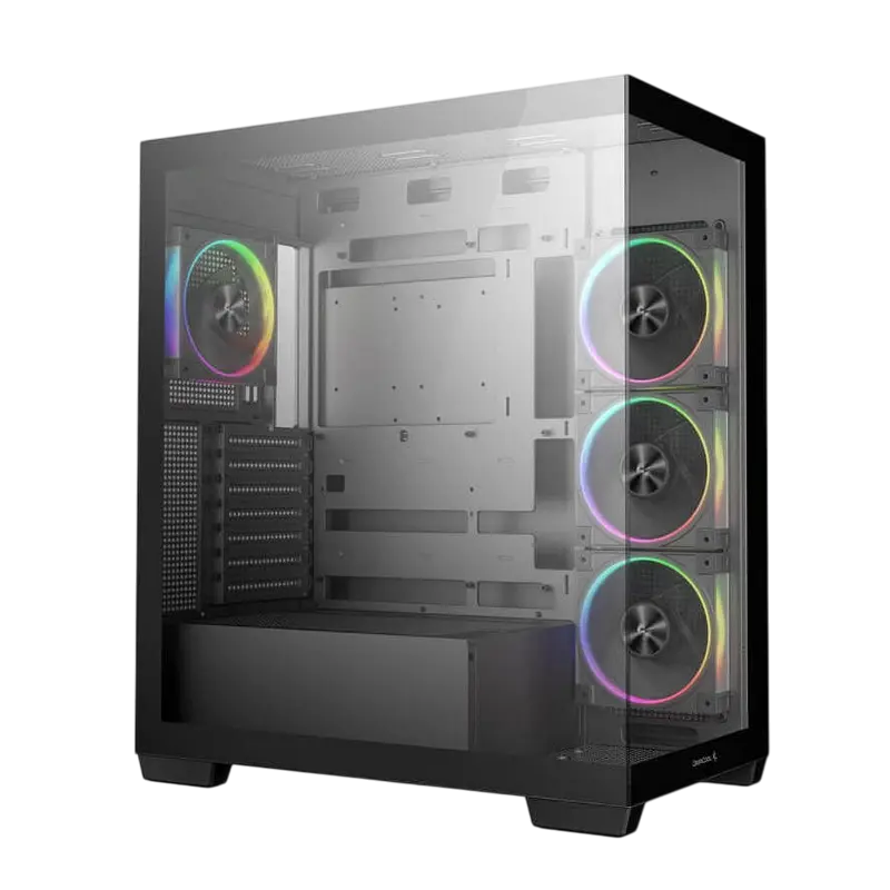 Case ATX Deepcool CG580 4F V2, w/o PSU, 4 ARGB fans, 2xUSB3.0, 1xUSB-C, Front & Side Tempered Glass