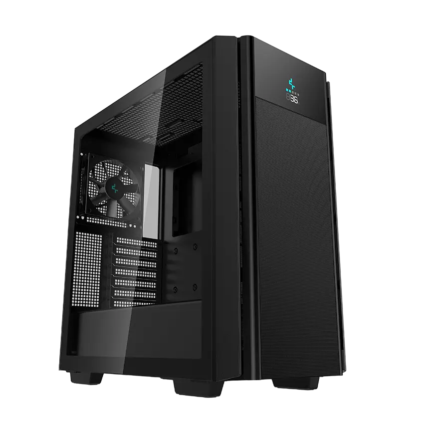 Case ATX Deepcool CH510 Mesh Digital, w/o PSU, 1x120mm, USB-C, USB 3.0, Tempered Glass, Digital disp
