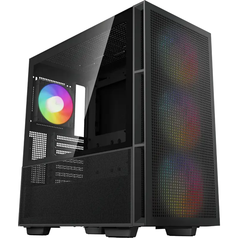 Case ATX Deepcool CH560, w/o PSU, 3x140mm & 1x120mm ARGB, USB-C, USB3.0, Front Mesh, Hybrid Side pan