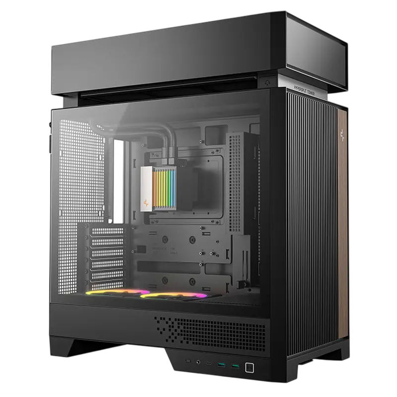 Carcasă ATX Deepcool CL6600 Mid-Tower Mesh, Sticlă securizată, USB-C
