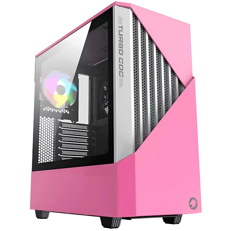 Case ATX GAMEMAX Contac COC, w/o PSU, 0.8mm, 1x120 & 1x140mm ARGB fans, ARGB+PWM Hub, Front Mesh, TG