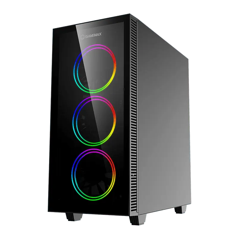 Case ATX GAMEMAX Draco XD, w/o PSU, 0.5mm, 4x120mm ARGB fans. ARGB+PWM Hub, Dual TG, DF, 1xUSB 3.1