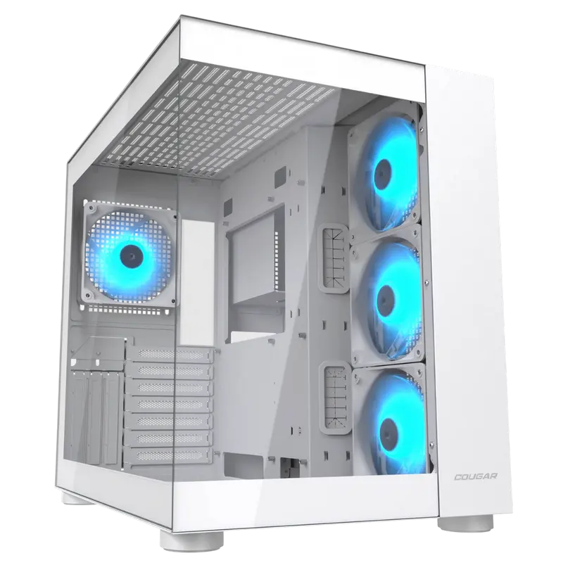 Case ATX Cougar FV150 RGB w/o PSU 3x120revers M/B side 1x120rear ARGB Glass: Front&Side 2xUSB3.0 1xU