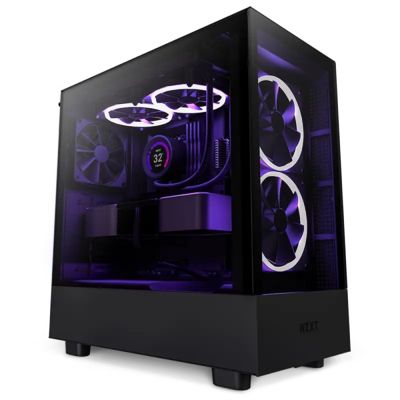 Case ATX NZXT H5 Elite, 2x140mm RGB & 1x120mm, RGB Hub, Front&Side Tempered Glass, Dust Filter, 1xUS