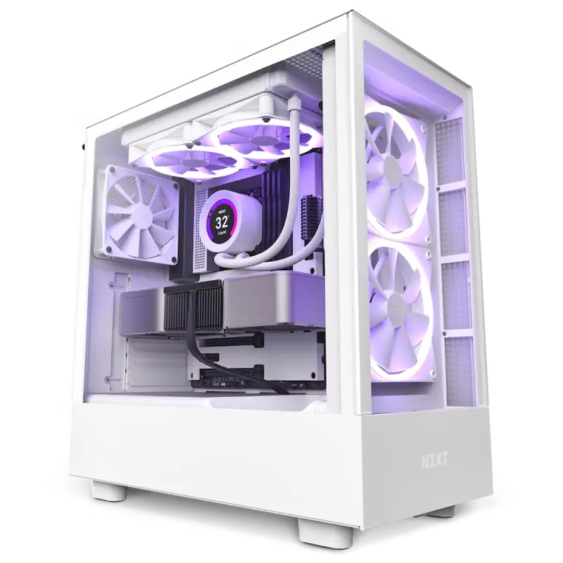 Case ATX NZXT H5 Elite, 2x140mm RGB & 1x120mm, RGB Hub, Front&Side Tempered Glass, Dust Filter, 1xUS