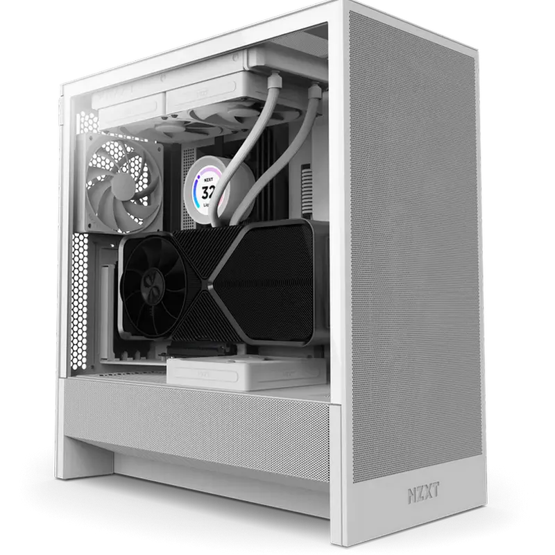 Case ATX NZXT H5 Flow (2024), 2x120mm, Front&Top Mesh, Tempered Glass, Dust Filter, 1xUSB 3.2, 1xUSB