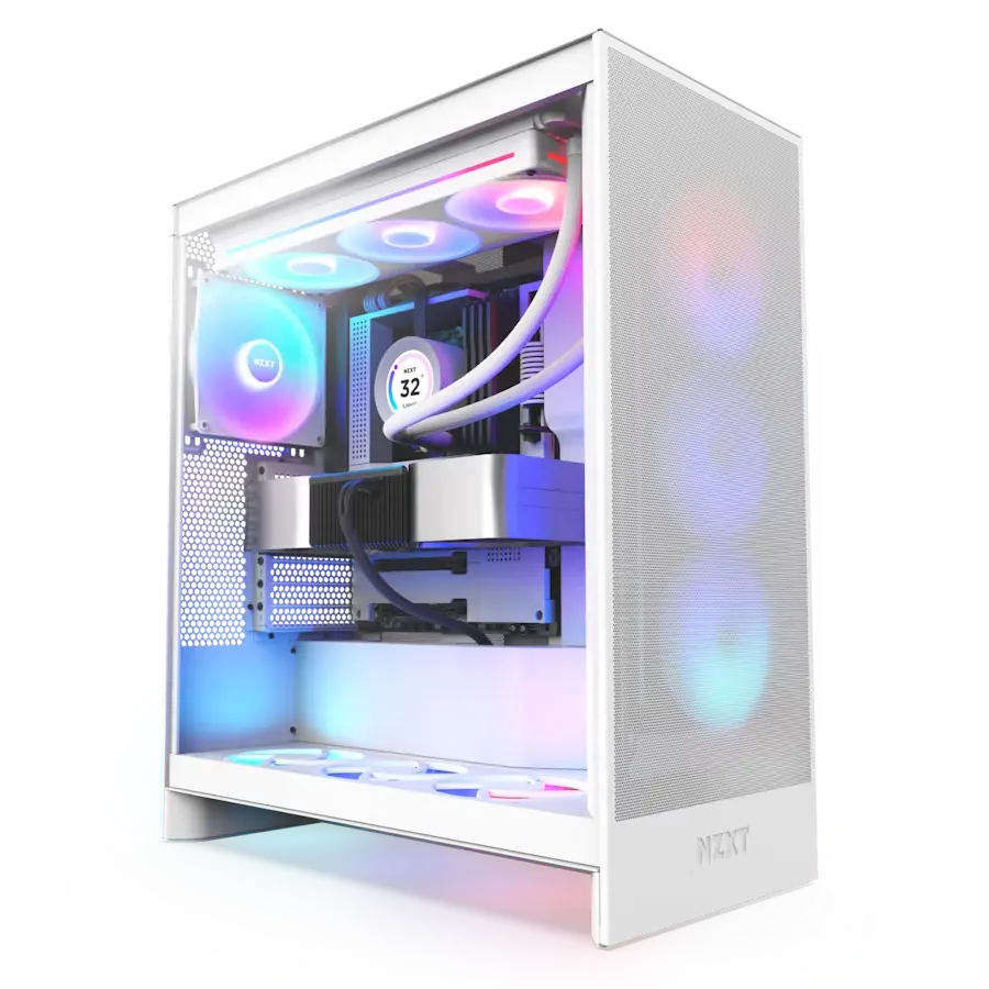 Case ATX NZXT H7 Flow RGB (2024), 1x360mm RGB, Front&Top Mesh, Tempered Glass, Dust Filter, 2xUSB 3.
