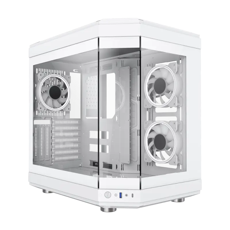 Case ATX GAMEMAX HYPE, w/o PSU, 0.8mm, 3x120mm ARGB fans, ARGB Hub, TG, Fish tank design, Dust Filt