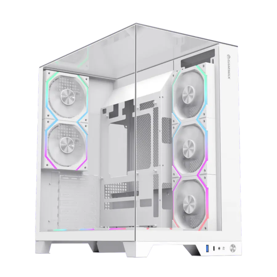 Case ATX GAMEMAX Infinity Pro, w/o PSU, 08/1.0mm, 5x120mm ARGB fans, Front&Side&Top Tempered Glass