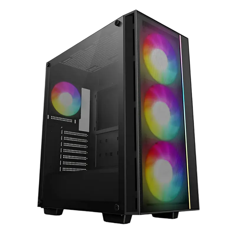 Case ATX Deepcool MATREXX 55 MESH v4, w/o PSU, 3x140mm & 1x120mm ARGB fans, 2xUSB3.0, Front Mesh, Te