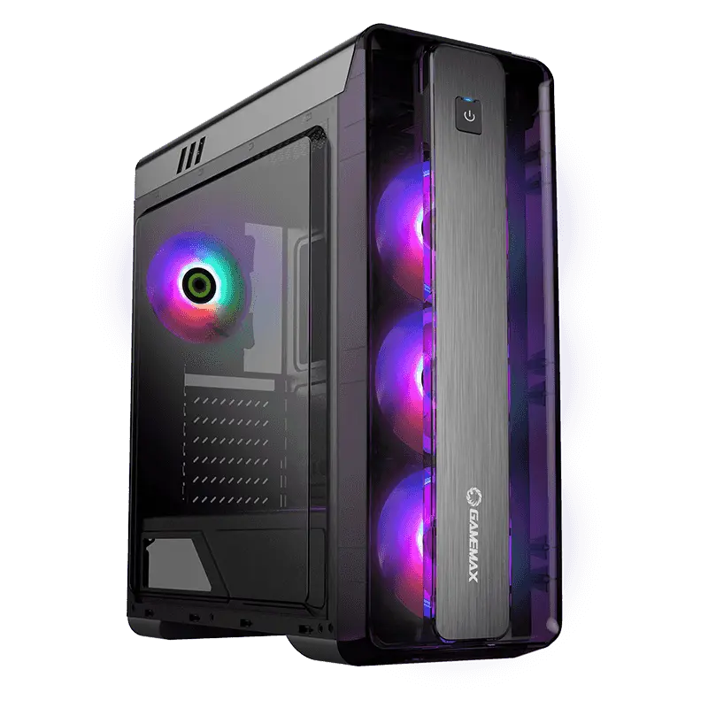 Case ATX GAMEMAX MoonLight FRGB, w/o PSU, 0.5mm, 4x120mm FRGB, Fan Controller, Front&Side Transparen