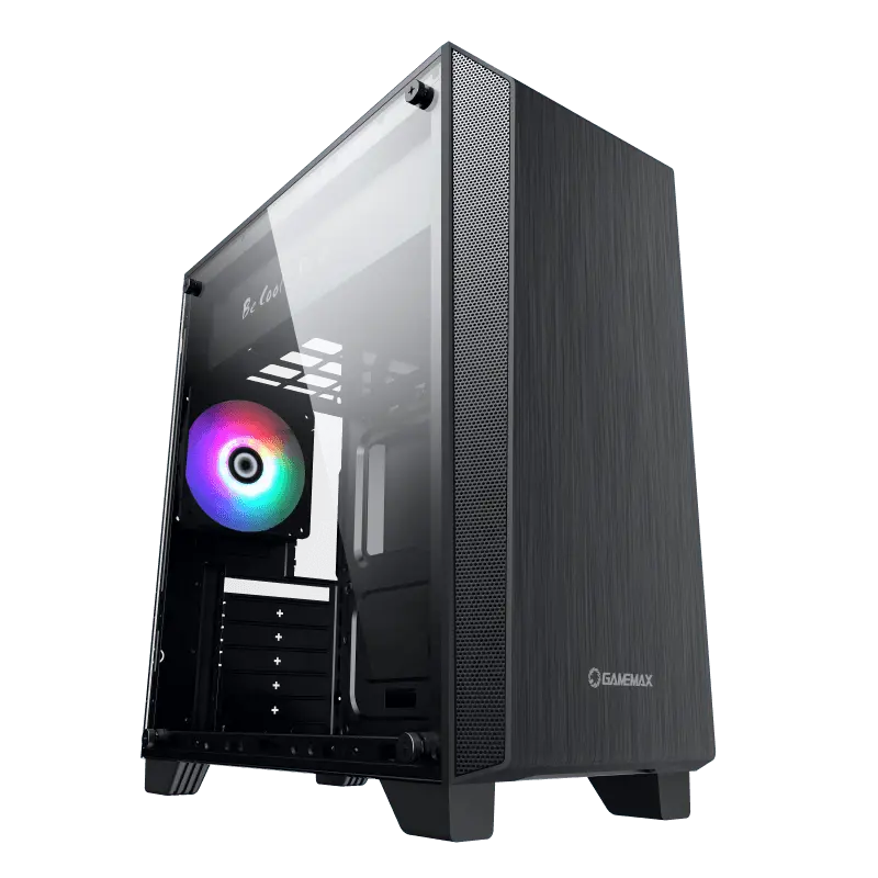 Case ATX GAMEMAX Nova N5, w/o PSU, 0.5mm, 1x120mm, FRGB, ARGB LED strip, Tempered Glass, 1xUSB3.0, 1