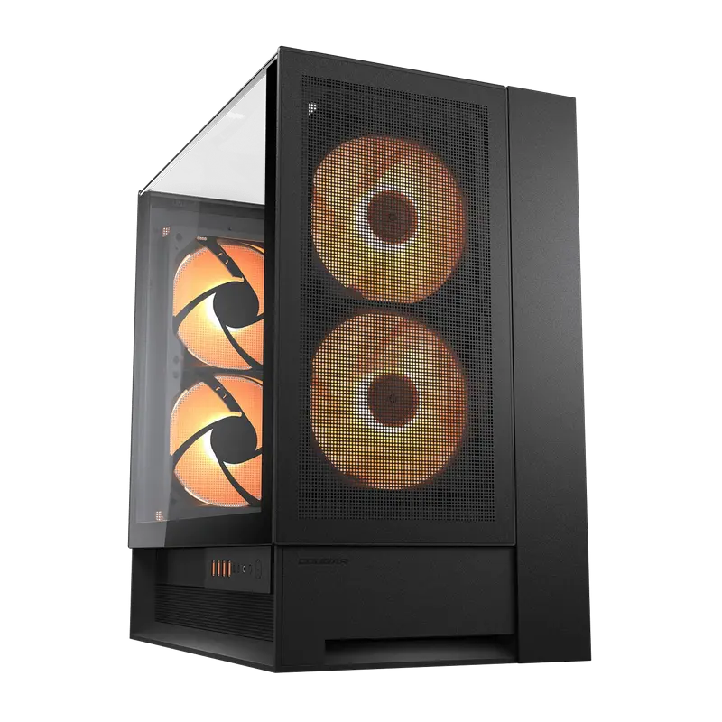 Case ATX Cougar OmnyX w/o PSU 2x160front 2x160rear PWM ARGB fans Glass: Top & Side, RGB Hub 4xUSB3.0