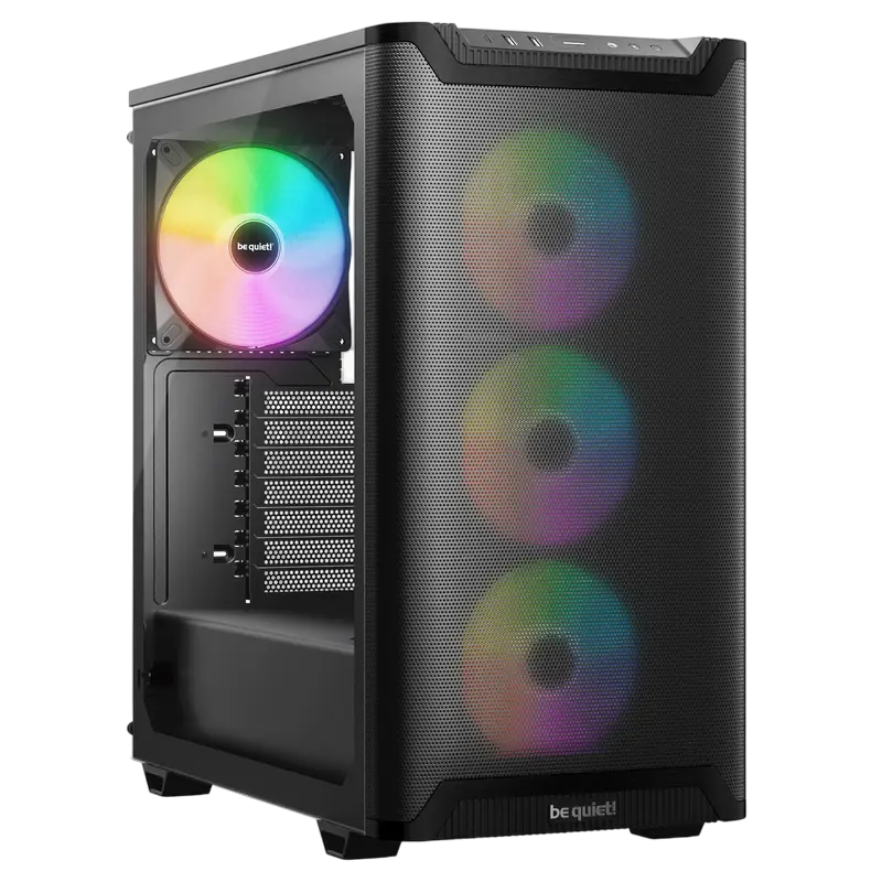 Case ATX be quiet! Pure Base 501 LX, w/o PSU, 3x120mm & 1x140mm ARGB, Front&Top Mesh, TG, Dust filte