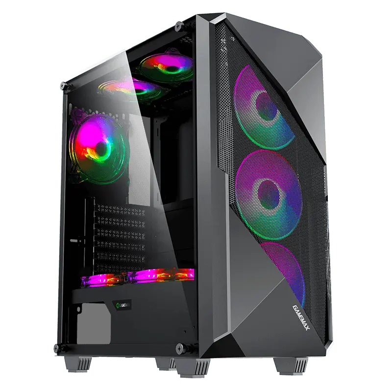 Case ATX GAMEMAX Revolt, w/o PSU, 0.5mm, 4x120mm ARGB. ARGB HUB, Tempered Glass, Front Mesh, Dust Fi