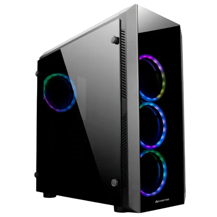 Case ATX Chieftec SCORPION II, w/o PSU, 0,6mm, 4x120mm RGB Ring, Front & Side Tempered Glass, 2xUSB3