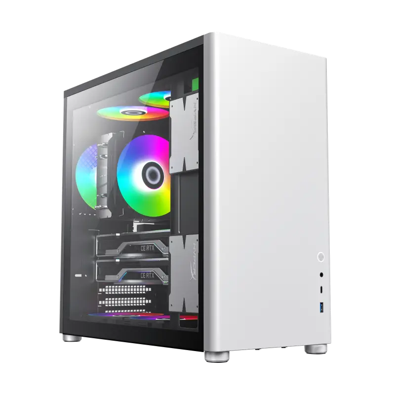 Case ATX GAMEMAX Spark Pro, w/o PSU, 0.8/0.6mm, Front Metal, Dual Side Tempered Glass, Dust Filter