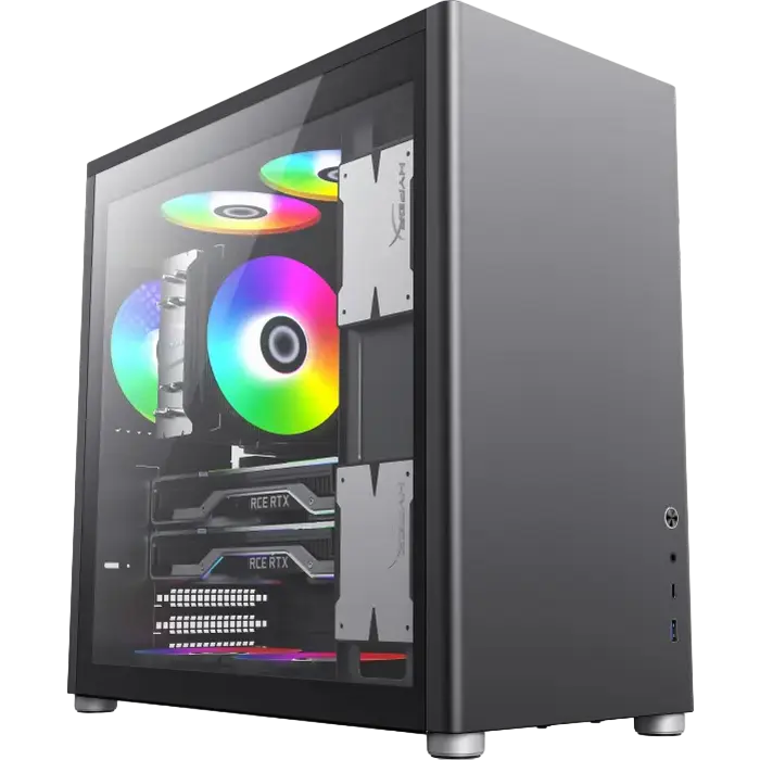 Case ATX GAMEMAX Spark Pro, w/o PSU, 0.8/0.6mm, Front Metal, Dual Side Tempered Glass, Dust Filter