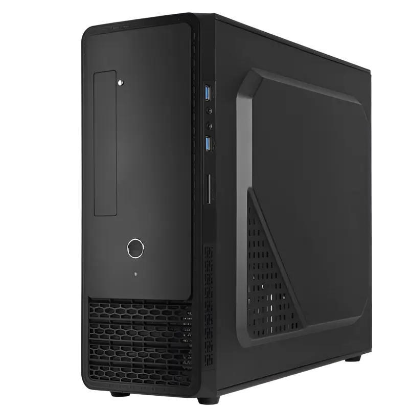 Case ATX Chieftec UC-03B-OP, w/o PSU, 0.5mm, SD Card Reader, 2xUSB3.2, 2x2.5", 2x3.5", 1x5.25", Blac