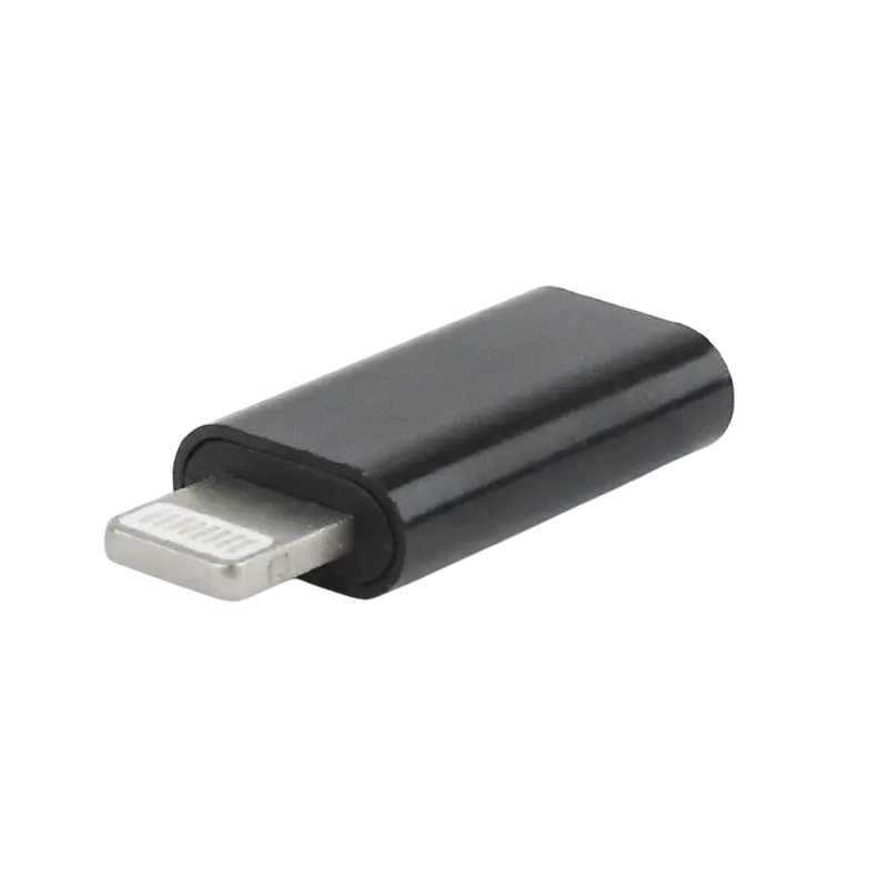 Audio adapter Lightning 8pin Apple plug to Type-C socket, Cablexpert A-USB-CF8PM-01