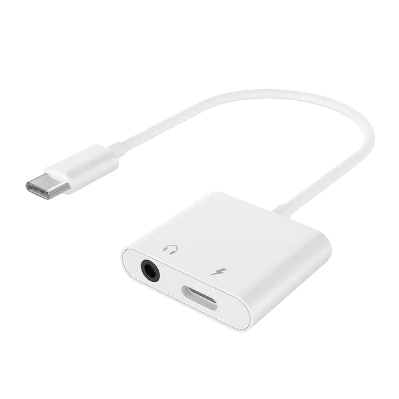 Audio adapter Type-C male /4-pin*3.5 mm socket & Type-C socket, Cablexpert A-CM-3.5FP-01