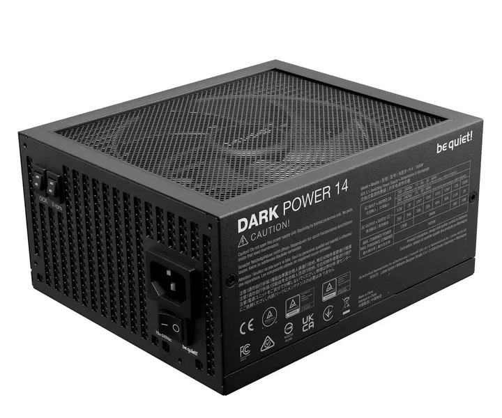 be quiet! be quiet! Dark Power 14 1000W 80 Plus Titanium ATX, vedere laterală